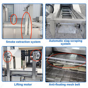 OCEAN Industrial Fried Onion Crispy Potato <strong>Chip</strong> Conveyor Fry Machine Banana <strong>Chip</strong> Continuous <strong>Fryer</strong> - Product Image 4