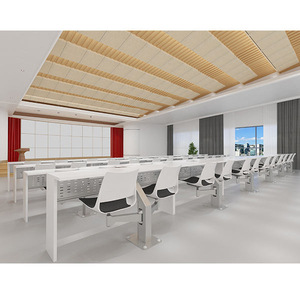 Chaise de salle de conférence collaborative LEADCOM LS-420, siège pivotant à 360 degrés, chaise de bureau pour salle de cours universitaire - Product Image 5