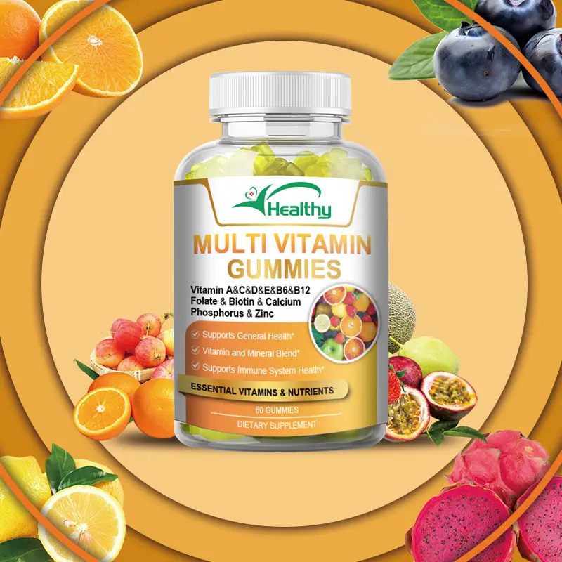 11 Vitaminen Multivitamine Gummy Food Citrusvruchten & Kiwi 'S 11 Vitaminen Multivitamine Gummies Voor Volwassenen En Kinderen