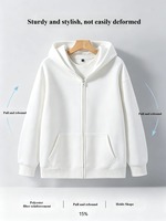 Sudadera con Capucha y Cremallera de Forro Polar de 500 g/m² para Hombre y Mujer, 65% Algodón, Forro de Lana de Cordero, Gruesa, Térmica, para Invierno, Personalizable, Tallas S-5XL