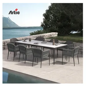 Artee – meubles de loisirs en rotin, Patio, balcon, Table et chaises, jardin, tissage en osier, ensemble de salle à manger en plein air