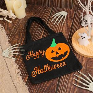 Sac fourre-tout citrouille d'Halloween, sac à bonbons non tissé pour la fête des démons, sac cadeau pour la maternelle, fournitures de fête d'Halloween - Product Image 5