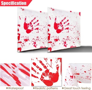 Mantel de plástico desechable impermeable con estampado de manos con temática de <span class=keywords><strong>Horror</strong></span>, para decoración de fiestas y Halloween - Product Image 4