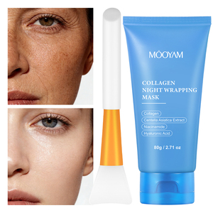 Mascarilla Facial Nocturna de Colágeno OEM de Marca Privada, Hidrata y Nutre, Diseño de Logotipo Personalizado, Venta al por Mayor, Mascarilla Facial Desprendible - Product Image 1