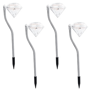 Lampes solaires de jardin en forme de diamant, éclairage décoratif extérieur étanche à LED, alimenté par l'énergie solaire, pour cour, patio, jardin - Product Image 1