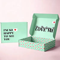 Boîtes d'expédition en carton ondulé durables avec logo personnalisé imprimé, boîtes cadeaux pliables avec bande adhésive, faible MOQ