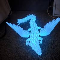 Dragon à double aile et double corne imprimé en 3D, articulé, 41 cm, ailes mobiles, couleurs personnalisées et OEM pour les boutiques de cadeaux et la vente en gros Amazon FBA