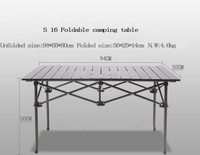 Haute qualité portable facile pliant en aluminium de différentes tailles pliable pique-nique en plein air table de camping