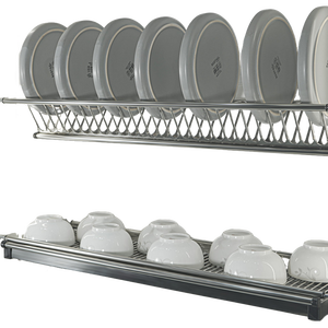 रसोई भंडारण और मसाला रैक के लिए डिश सुखाने रैक के साथ स्टेनलेस स्टील की दीवार - Product Image 3