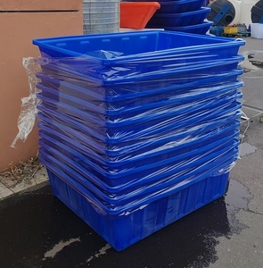 Contenitori Rettangolari in <span class=keywords><strong>Plastica</strong></span> con Coperchio Aperto per Allevamento Ittico e Acquaponica, Vasche Rotazionali - Product Image 5