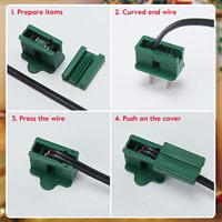 Éclairage de noël SPT-1 SPT-2 Vampire Plug Mâle Femelle Vert Slip Plug Set Gilbert Zip Plugs En Plastique Vis Style