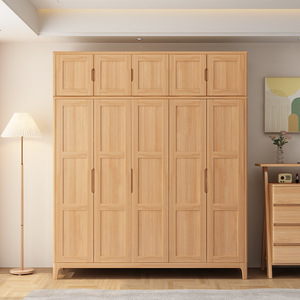 Armario de Madera Maciza Estilo Escandinavo de Doble Puerta y Gran Capacidad para Almacenamiento en el Dormitorio - Product Image 2