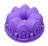 Moule en silicone pour gâteau en forme de château de qualité alimentaire outil de cuisson de gâteau de décoration réutilisable
