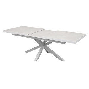 5 pezzi da pranzo poltrone Set mobili giardino esterno Cafe corda in alluminio altezza regolabile tavolo quadrato e 4 sedie - Product Image 4