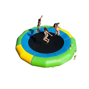 Outdoor Adult or Kids Water Game Park River Inflatable Floating Island Recreation Facilities Inflatable Aquatic Trampoline for S