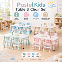 Ensemble table et chaise d'étude pour enfants, réglables en hauteur, pour la maternelle, avec support OEM ODM