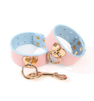 Jouets érotiques SM, ensemble de jouets sexuels en cuir PU Macaron pour femmes, entraînement de bondage, menottes, bouchons buccaux, pour adultes