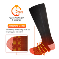 Chaussettes Bio Nano Magnétiques Zhongbang, Chaussettes Auto-Chauffantes, Chaussettes Chauffantes Rechargeable pour le Ski