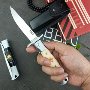 Coltello Tattico Russo Pieghevole X12M con Lama <span class=keywords><strong>in</strong></span> Alluminio Aeronautico e Manico <span class=keywords><strong>in</strong></span> Resina, Coltello da <span class=keywords><strong>Tasca</strong></span> per Caccia e Sopravvivenza EDC - Product Image 2
