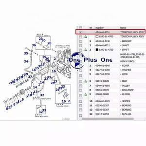 Originele Gloednieuwe 6240-61-4701 Ventilatorriemspanner Voor <span class=keywords><strong>Komatsu</strong></span> PC1250-7 SAA6D170E-3E-8 Motor - Product Image 6