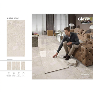 Vistaar Alaska Bianco White Marble Porcelain Tiles 600x1200mm Glossy Polished Dark Vein Design - Product Image 2