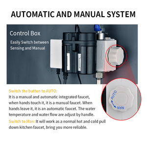 Ticari pirinç tek kolu aşağı çekin püskürtücü bahar mutfak lavabo musluğu krom altın çekin sensörü mutfak musluk - Product Image 6