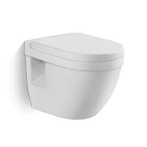 Conception chinoise nouveau wc sanitaire en céramique blanche S-843 toilette suspendue pour salle de bain d'hôtel avec réservoir d'eau caché