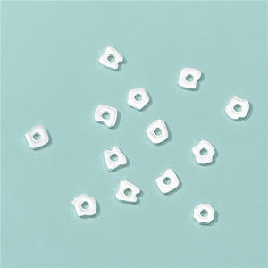 <span class=keywords><strong>925</strong></span> in <span class=keywords><strong>argento</strong></span> Sterling 5*0.8mm forma irregolare foglio distanziatore perlina accessori gioielli da te - Product Image 5