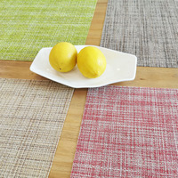 Napperons de table à manger de style européen Napperons de cuisine en vinyle tissé antidérapant résistant à la chaleur Polyester imperméable lavable