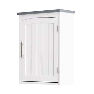 DB FRALIMK blanc gris haut MDF armoire murale petite salle de bain médecine organisateur pour cuisine salon salle de bain stockage - Product Image 3