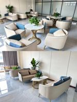 Fauteuil de réception au design moderne, canapé de bureau commercial pour banques et autres espaces de travail ouverts, chaise commerciale personnalisable