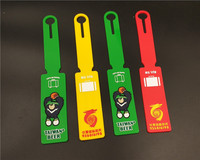 Étiquette de bagage personnalisable en PVC et silicone Carte d'embarquement créative en usine Cadeaux promotionnels et d'affaires