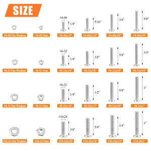 304 Stainless Steel Phillips Pan Head Screws Nuts Washers Kit 720Pcs <b>Boxed</b> Set Standard Size <b>Tool</b> Case Storage - Product Image 3