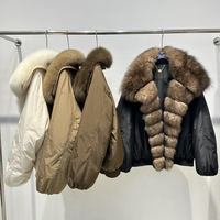 Nouvelle mode, parka d'hiver pour femme, élégante, en fourrure de renard, manteau zippé, doublure chaude, veste en duvet, manteaux pour femmes, vêtements d'extérieur, parka, vêtements de rue