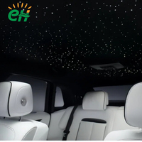 Kit d'éclairage LED à fibre optique 7W avec contrôle APP/télécommande, synchronisation musicale, indice IP33, en alliage d'aluminium, 12V DC pour plafond de voiture effet ciel étoilé