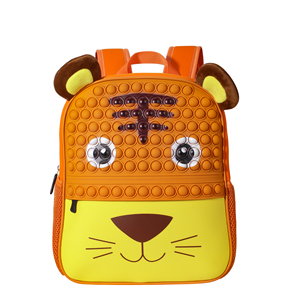 Nouveautés 2022 : Sac à dos scolaire en silicone anti-stress pour enfants, motif animal, avec pop-it intégré - Product Image 6