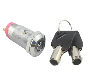 CANISS Security Zinc Alloy Chrome Plating Switch Locks &amp; Keys Model 22KP for <strong>Gambling</strong> Machine - Product Image 1