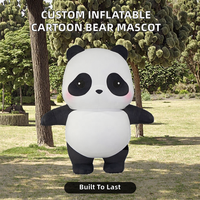 Costume de mascotte gonflable en peluche Ours Panda de 2,4 à 3 m de haut pour publicité personnalisée
