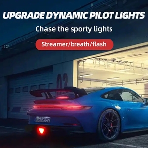 LED araba fren kuyruk işık üçgen kırmızı geri dur flaş uyarı sis farları anti-çarpışma otomatik Singal lambası evrensel 12v yeni - Product Image 2