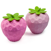 Venta al por Mayor de Accesorios para Fumar: Molinillo de Hierbas de Aleación de Zinc con Forma de Fresa, Diseño de Dibujos Animados, Color Rosa, para Chicas