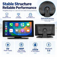 Écran de voiture portable 7 pouces, CarPlay et Android Auto sans fil, écran tactile 2.5D, écran intelligent pour la conduite, pour véhicule, OEM ODM