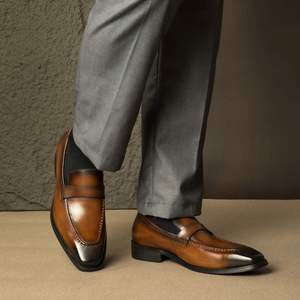 Mocassins Homme Nouveaux de Haute Qualité, Décontractés et Habillés, Respirants, Style Britannique, Rehaussants, Légers, pour l'Automne - Product Image 4
