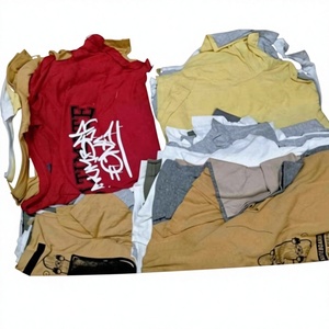 Garments Cotton Material Printed T Shirt Blank for Women Stock Used <b>Clothes</b> Cheap Free Size - Product Image 1