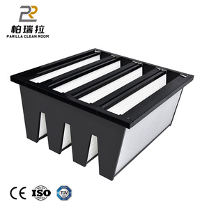 Hot bán parilla hiệu quả cao Bộ lọc HEPA phương tiện truyền thông U16 HVAC Bộ lọc không khí <span class=keywords><strong>Cartridge</strong></span> bền sợi thủy tinh cho Modular xử lý không khí - Product Image 3