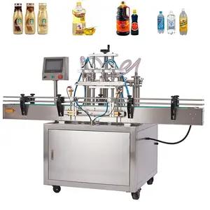 Machine de remplissage automatique de bouteilles, pour jus, eau, boissons, PLC, panneau de commande assorti, machine de dépose d'étiquettes