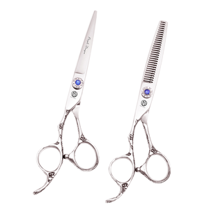 Tijeras de Entresacar para Barbería, para Diestros, de 5.5'' y 6'', de Acero Inoxidable Japonés 9CR13, Modelo Z8002, con Punta de Cuchilla Afilada - Product Image 1