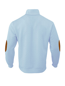 Suéter Masculino de Tricô Jacquard com Gola Alta e Manga Longa para Uso Casual ao Ar Livre - Lançamento Quente - Product Image 4