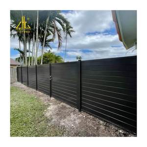 Hàng rào nhôm hạt gỗ cao 6ft có thể tùy chỉnh để làm vườn đô thị và thiết kế cảnh quan và phong cách ngoài trời hiện đại - Product Image 2