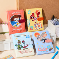 Cuaderno de Bordado A6 con Diseño de Dibujos Animados, Toy Story y Zootopia, Cubierta de Cuero PU, Diario Portátil de Bolsillo