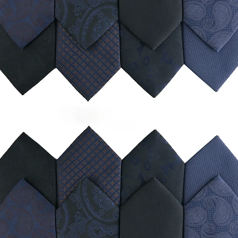Italian Paisley Mens Silk Ties Custom Company Black Ties For Men